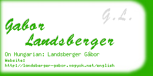 gabor landsberger business card