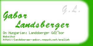gabor landsberger business card